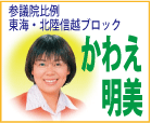 かわえ明美　参議院・東海・北陸信越ブロック候補